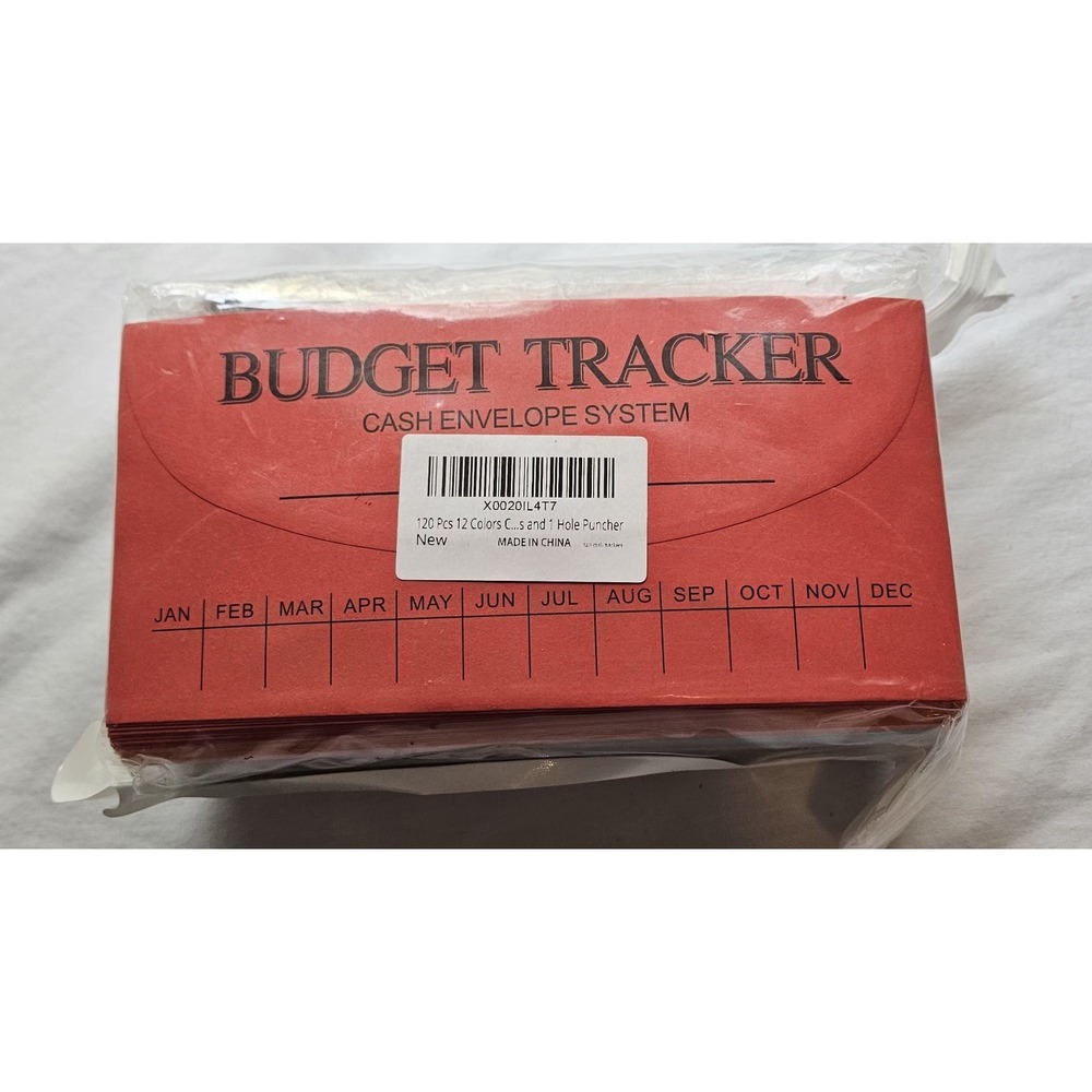 Budget Tracker Colored Envelopes With Hoke Punch